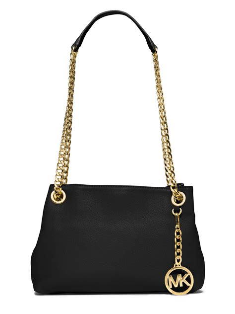 michael kors black gold chain crossbody bag|Michael Kors black hand bag.